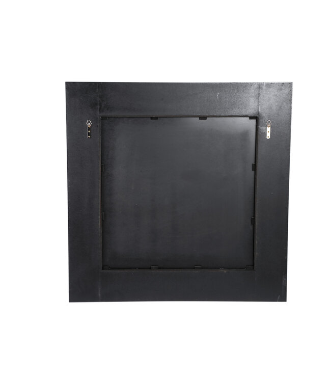 PTMD Gezzy Natuurlijke Houten Spiegel met Krul Frame – 7 x 110 x 110 cm