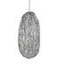PTMD Maitia Stoffen Plafondlamp | Zilver | H48 x D30 cm