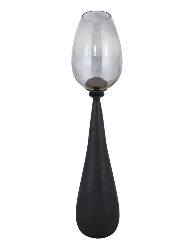 PTMD Midi Stormlicht L | Zwart | Mangohout | H130 x D25 cm