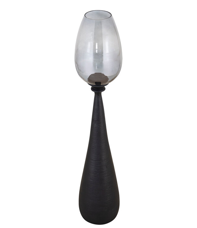 PTMD Midi Stormlicht L | Zwart | Mangohout | H130 x D25 cm