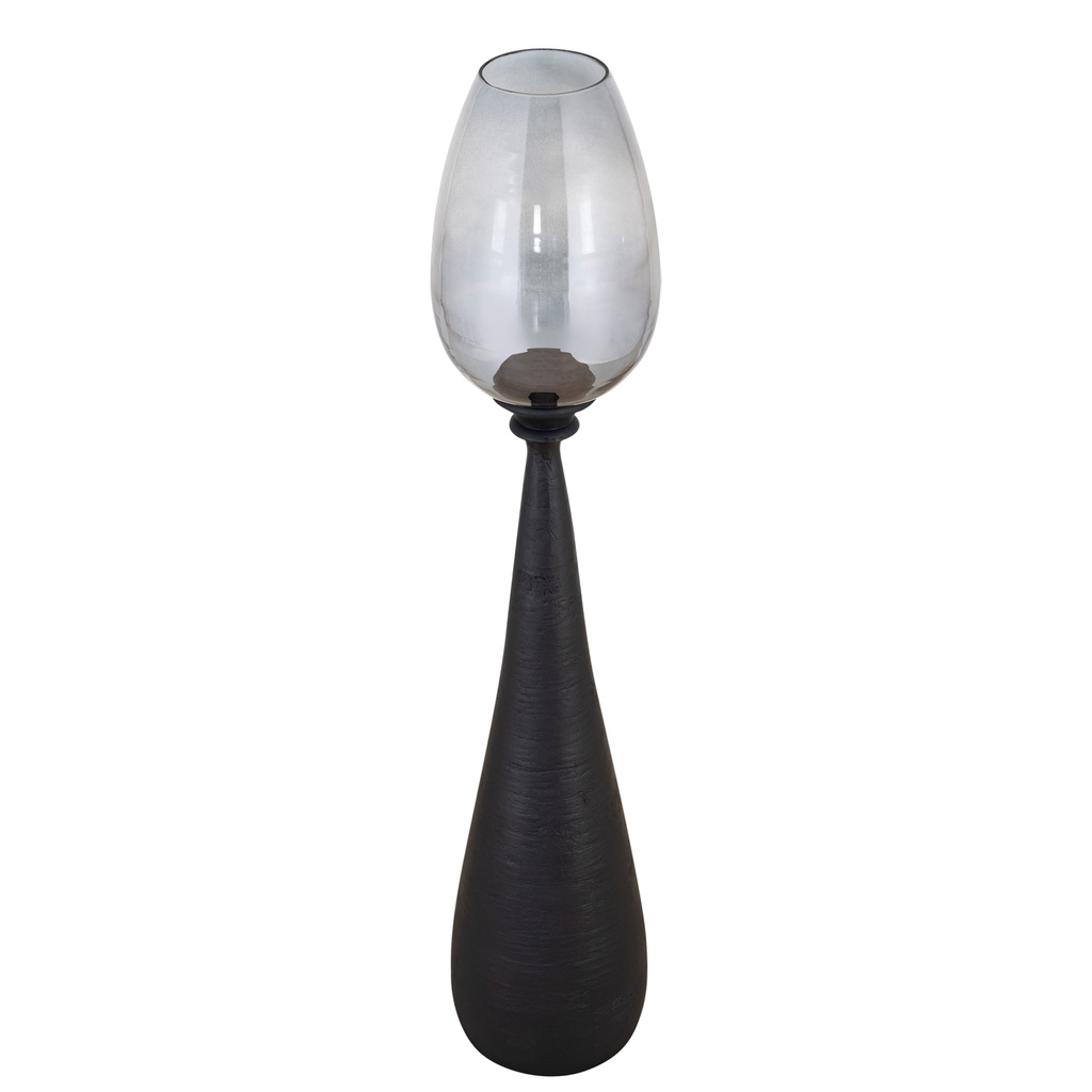 PTMD Midi Stormlicht L | Zwart | Mangohout | H130 x D25 cm