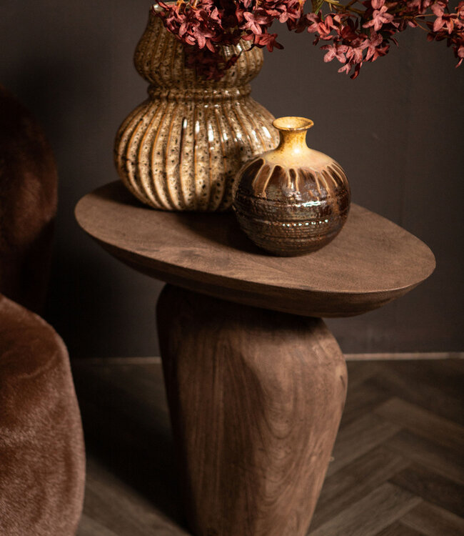 PTMD Harshad Bruine Mango Houten Bijzettafel Biologisch