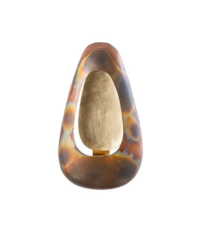 PTMD Magni Koper IJzer Ovaal Wandlamp Stormlicht S