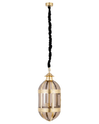 PTMD Mikk messing antieke glazen hanglamp