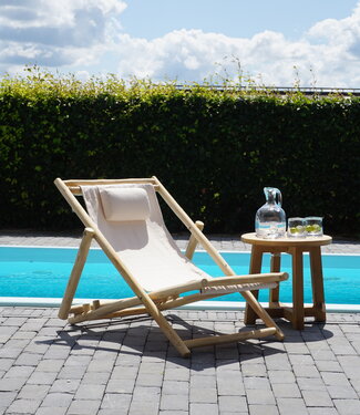 Rene Houtman Strandstoel Teak | Vouwbaar | Naturel | H81 x B75 x D100 cm