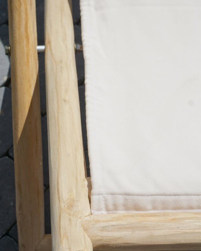 Rene Houtman Strandstoel Teak | Vouwbaar | Naturel | H81 x B75 x D100 cm