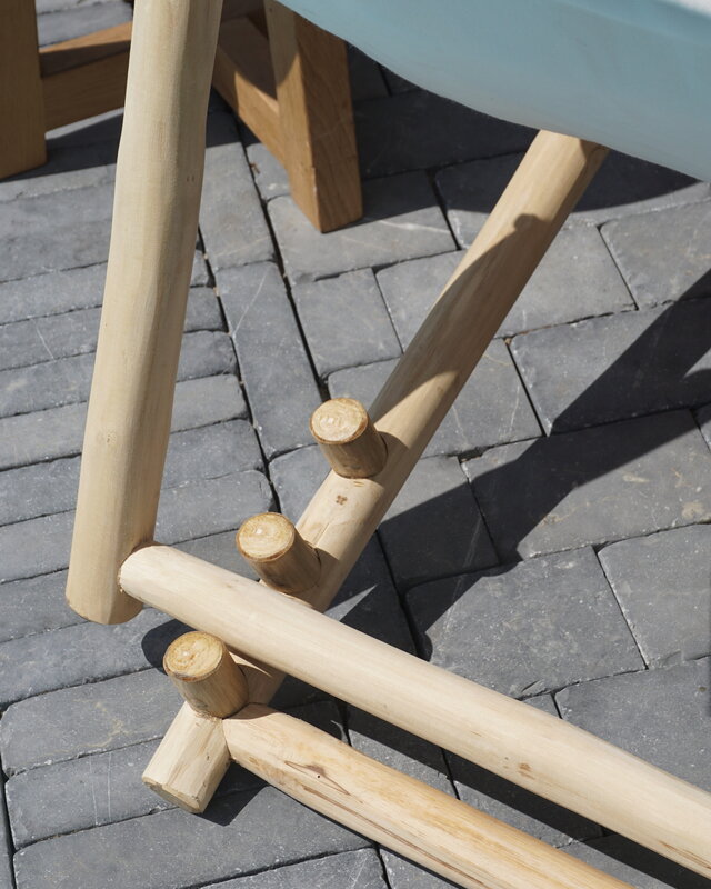 Rene Houtman Strandstoel Teak | Vouwbaar | Naturel | H81 x B75 x D100 cm