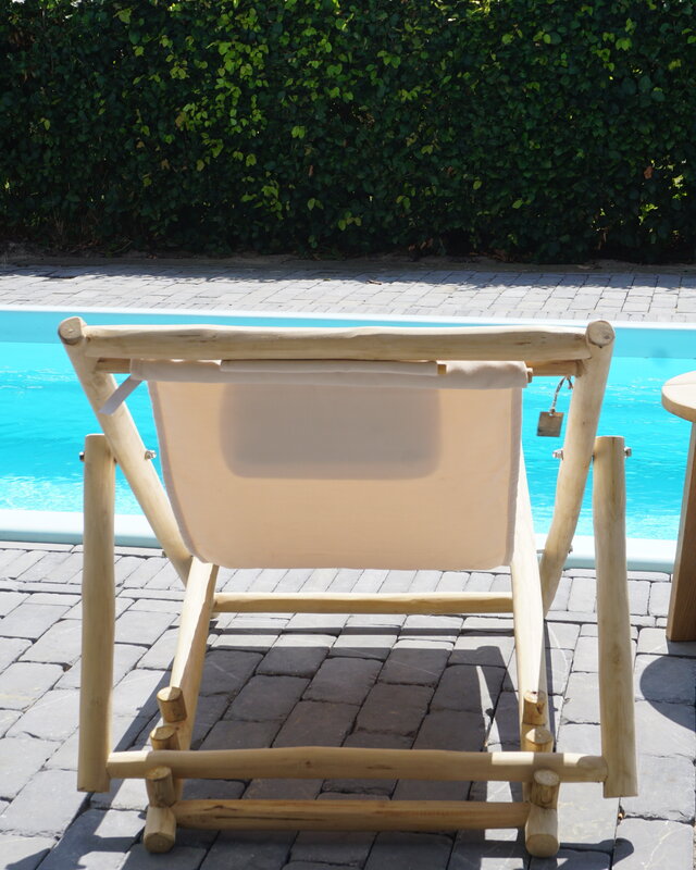 Rene Houtman Strandstoel Teak | Vouwbaar | Naturel | H81 x B75 x D100 cm