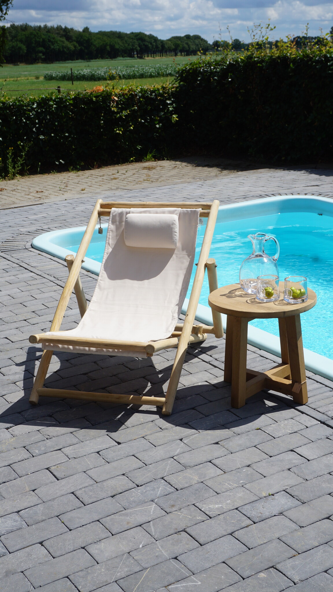 Rene Houtman Strandstoel Teak | Vouwbaar | Naturel | H81 x B75 x D100 cm