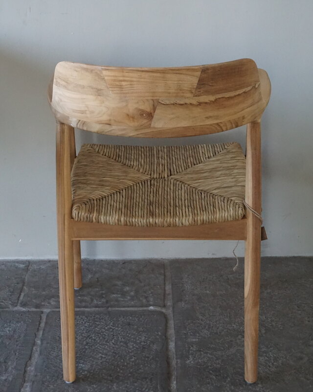 Rene Houtman Eetkamerstoel Teak/Abaca | Naturel | H80 x B57 x D54 cm