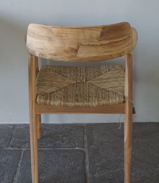 Rene Houtman Eetkamerstoel Teak/Abaca | Naturel | H80 x B57 x D54 cm