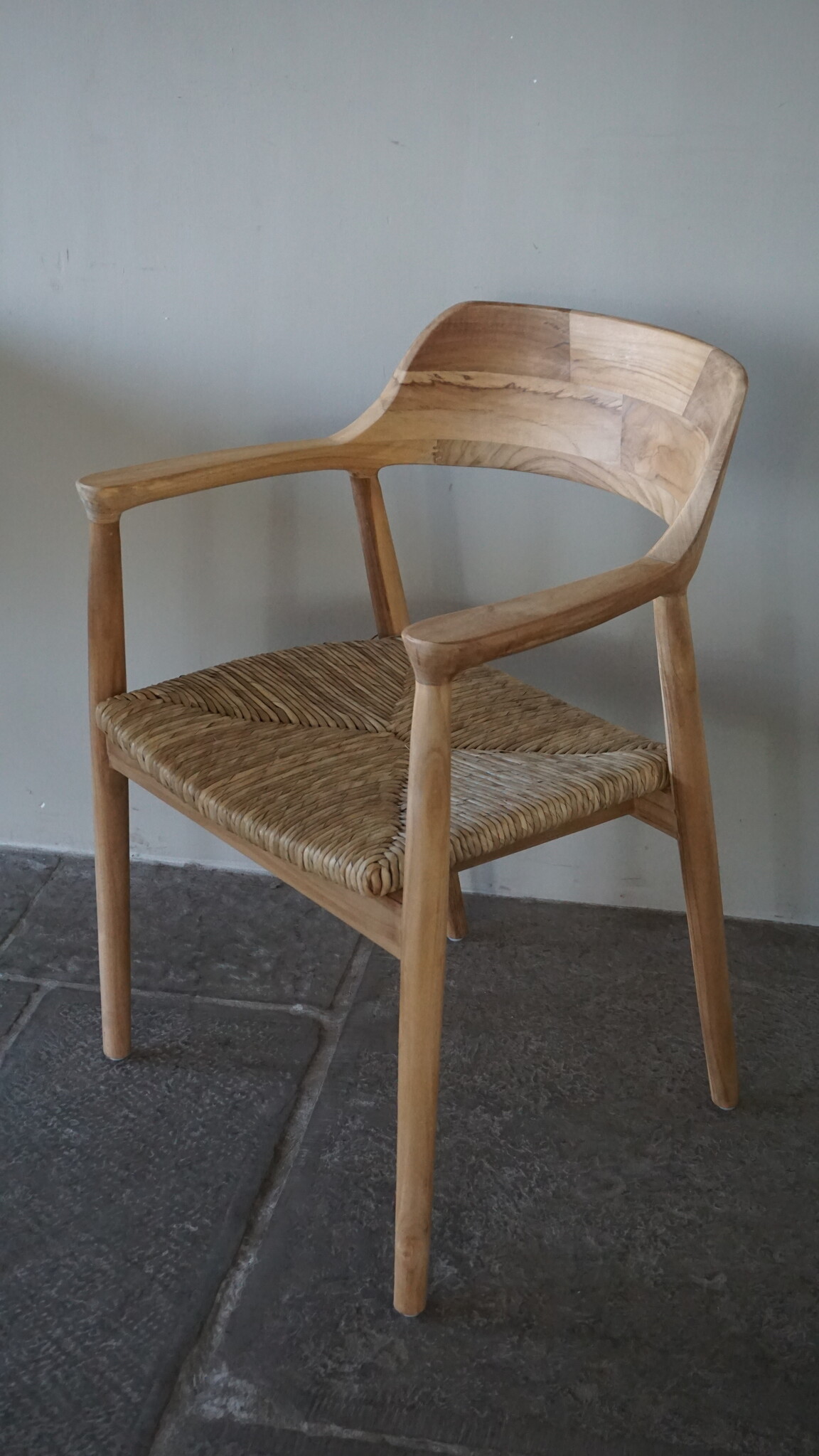 Rene Houtman Eetkamerstoel Teak/Abaca | Naturel | H80 x B57 x D54 cm