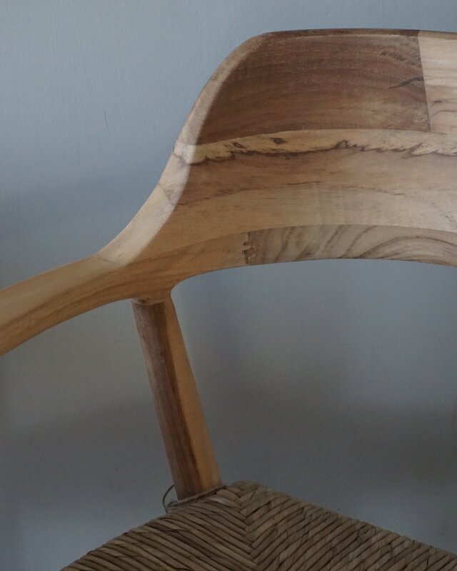 Rene Houtman Eetkamerstoel Teak/Abaca | Naturel | H80 x B57 x D54 cm