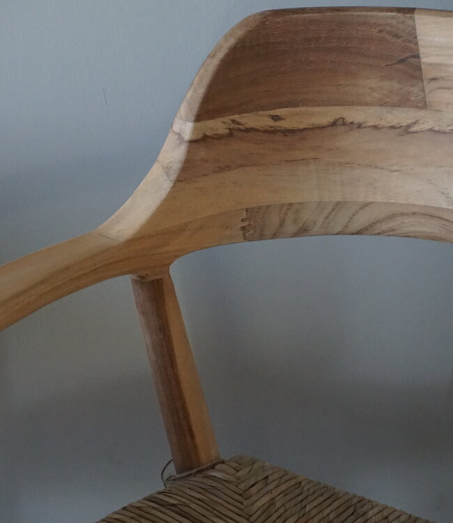 Rene Houtman Eetkamerstoel Teak/Abaca | Naturel | H80 x B57 x D54 cm