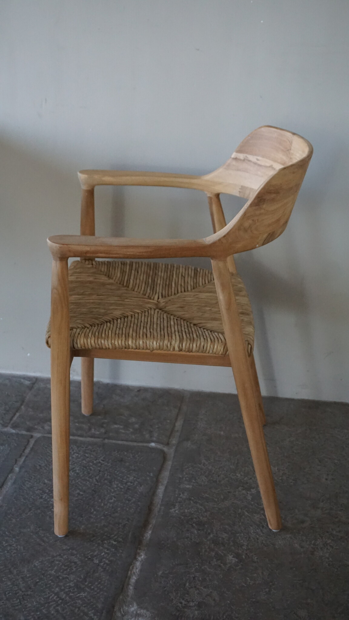 Rene Houtman Eetkamerstoel Teak/Abaca | Naturel | H80 x B57 x D54 cm