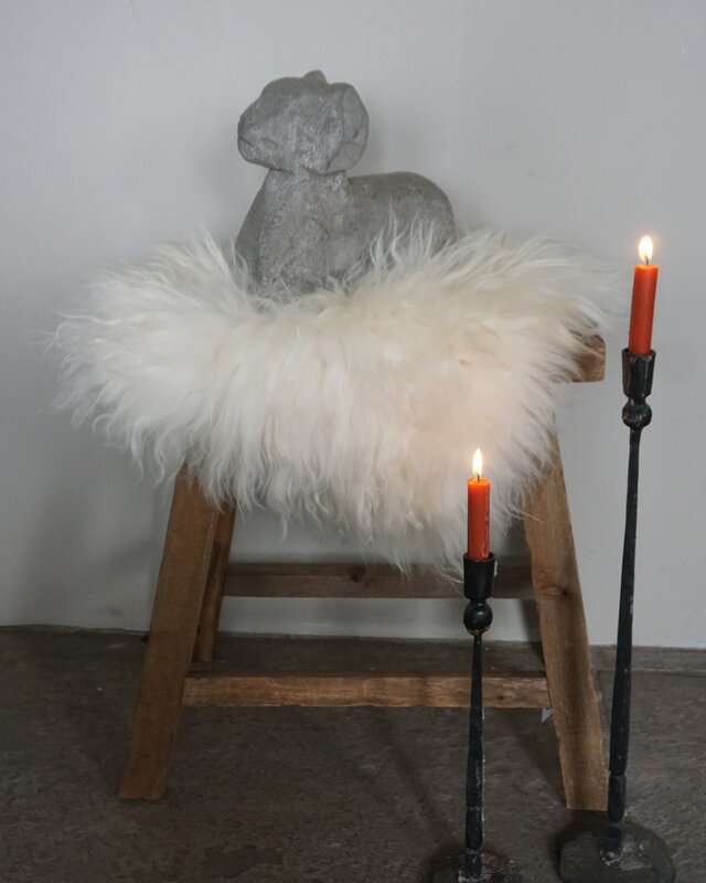 Rene Houtman Ijslands Schapenvacht | Langharig | Wit | 50 x 50 cm