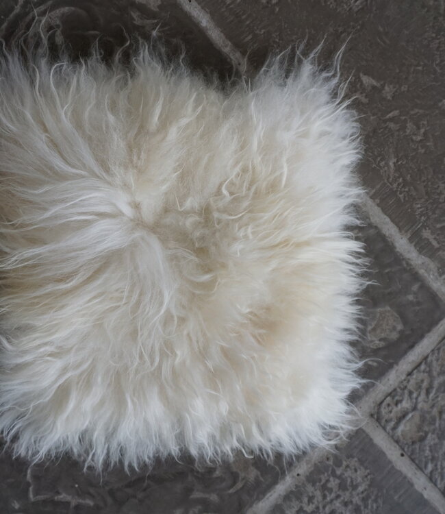 Rene Houtman Ijslands Schapenvacht | Langharig | Wit | 50 x 50 cm