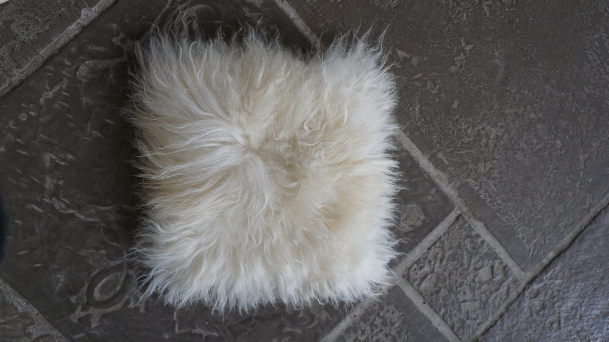 Rene Houtman Ijslands Schapenvacht | Langharig | Wit | 50 x 50 cm
