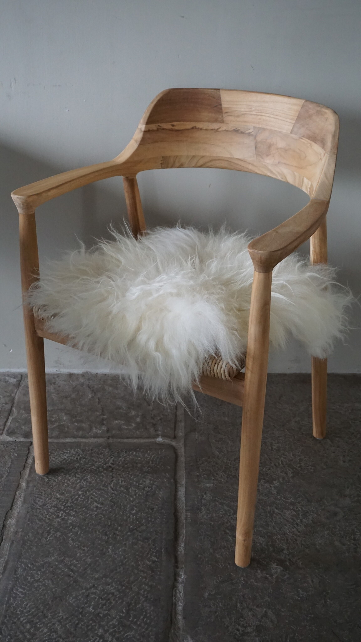 Rene Houtman Ijslands Schapenvacht | Langharig | Wit | 50 x 50 cm