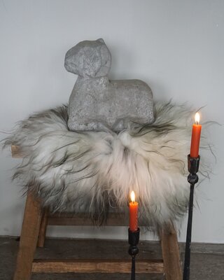 Rene Houtman Ijslands Schapenvacht | Meerkleurig | Langharig | 50 x 50 cm