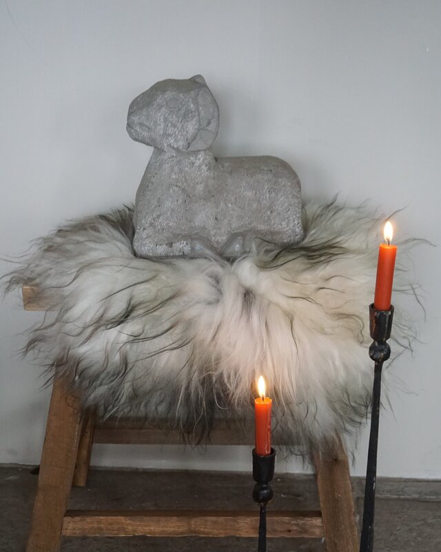 Rene Houtman Ijslands Schapenvacht | Meerkleurig | Langharig | 50 x 50 cm