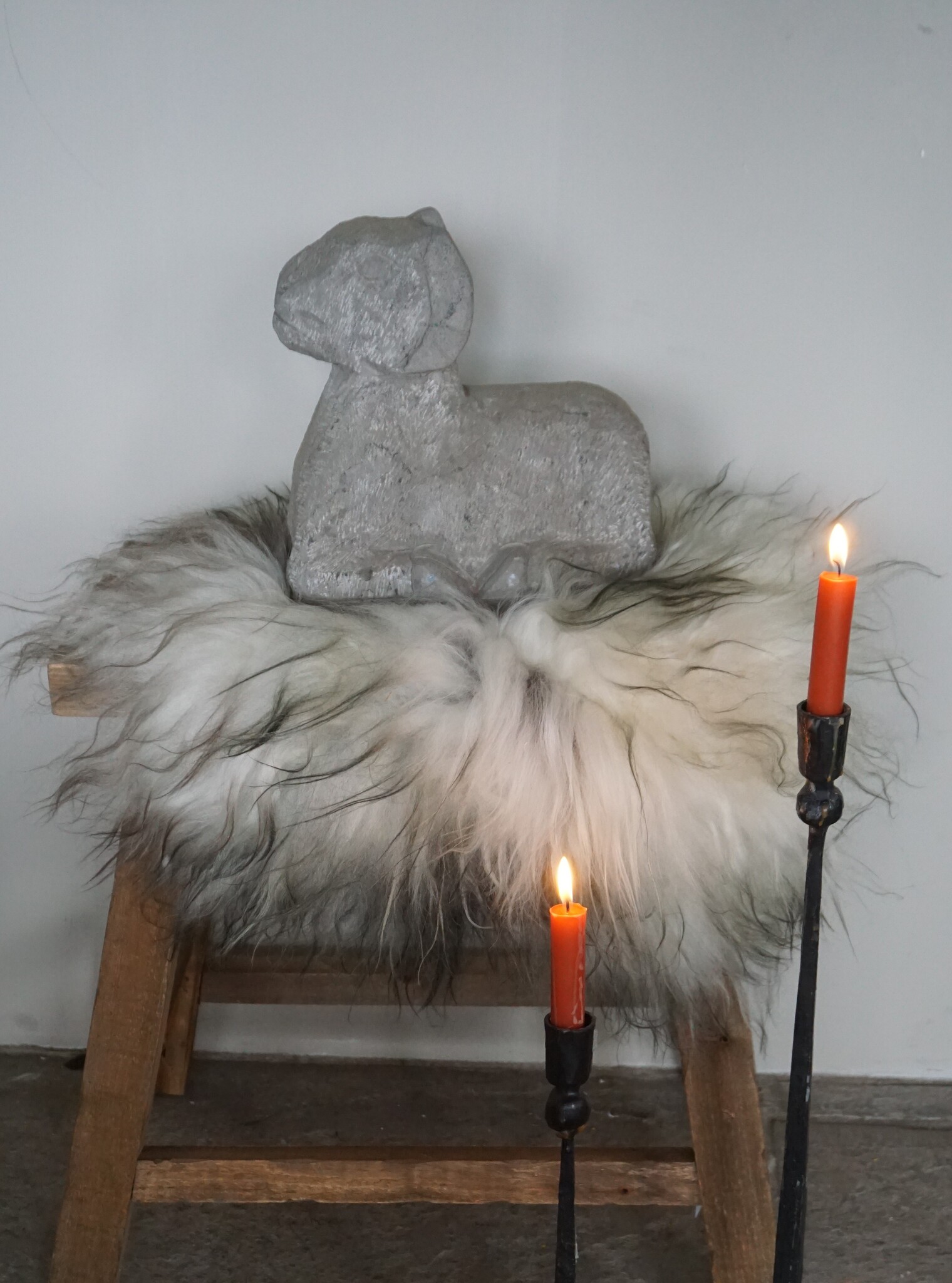 Rene Houtman Ijslands Schapenvacht | Meerkleurig | Langharig | 50 x 50 cm