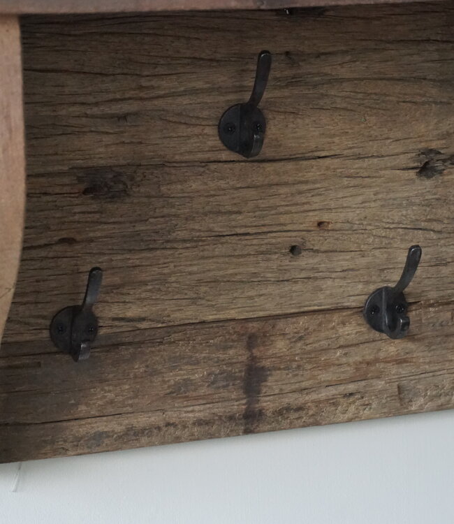 Rene Houtman Landelijke Kapstok | Oud Hout | B90 x H34,5 x D20 cm
