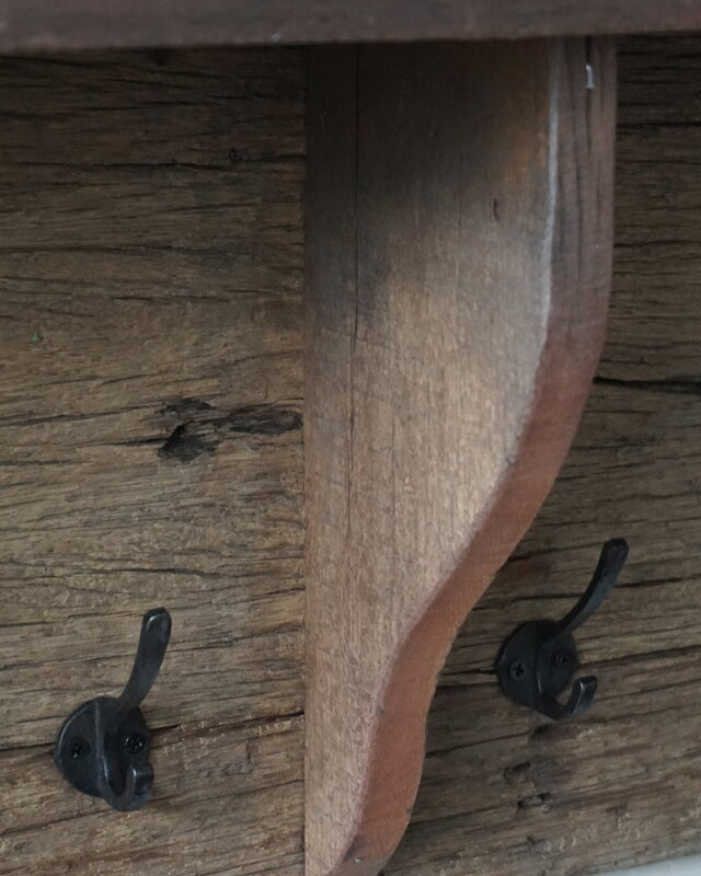 Rene Houtman Landelijke Kapstok | Oud Hout | B90 x H34,5 x D20 cm
