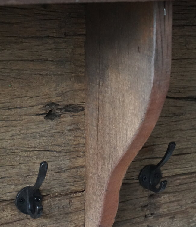 Rene Houtman Landelijke Kapstok | Oud Hout | B90 x H34,5 x D20 cm