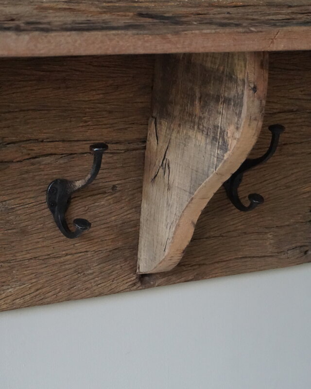 Rene Houtman Landelijke Kapstok | Oud Hout | B120 x H36 x D25 cm