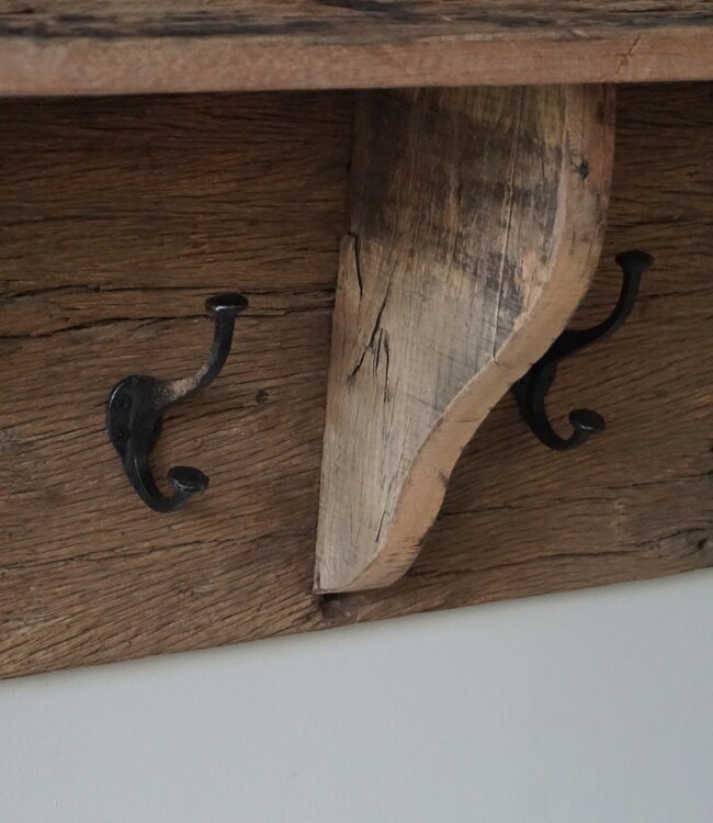 Rene Houtman Landelijke Kapstok | Oud Hout | B120 x H36 x D25 cm