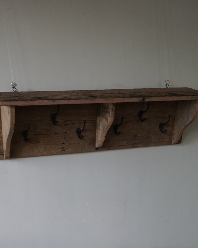 Rene Houtman Landelijke Kapstok | Oud Hout | B120 x H36 x D25 cm