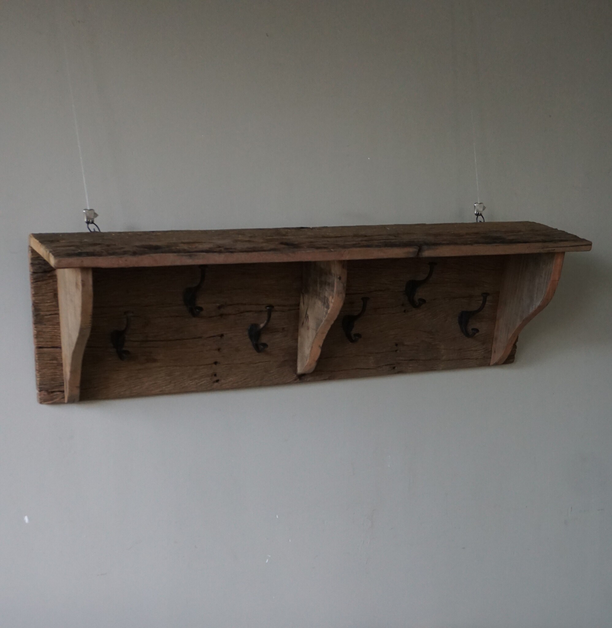 Rene Houtman Landelijke Kapstok | Oud Hout | B120 x H36 x D25 cm