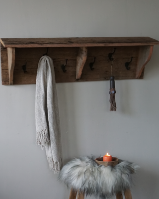 Rene Houtman Landelijke Kapstok | Oud Hout | B120 x H36 x D25 cm
