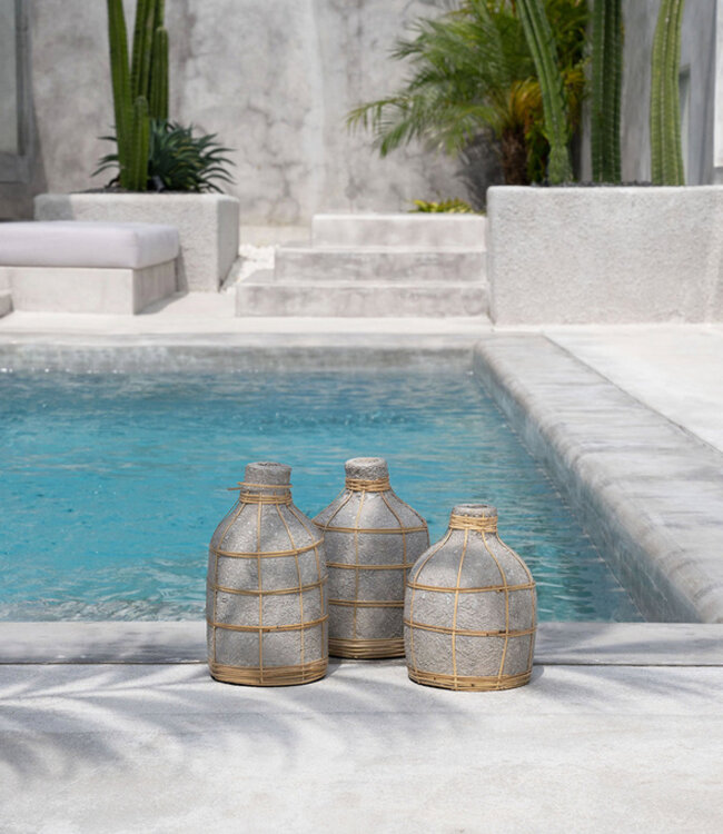 Bazar Bizar De Whoopy Vaas - Beton Natuurlijk - M