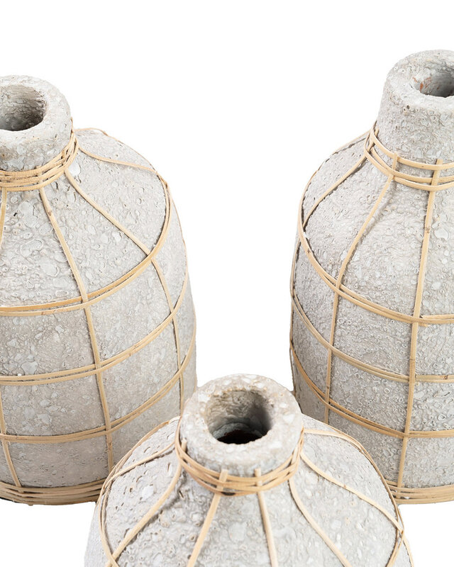Bazar Bizar De Whoopy Vaas - Beton Natuurlijk - M