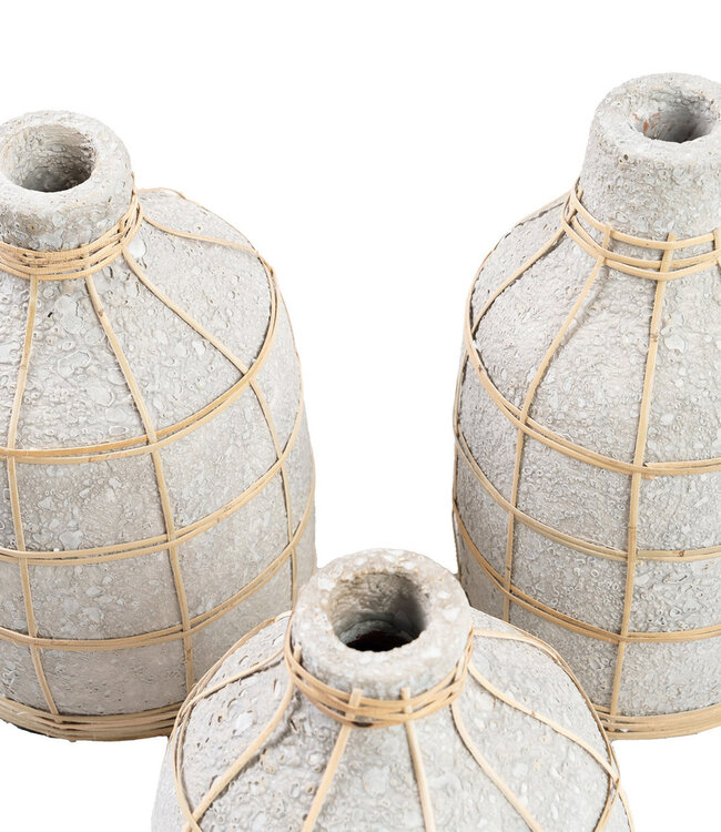 Bazar Bizar De Whoopy Vaas - Beton Natuurlijk - M