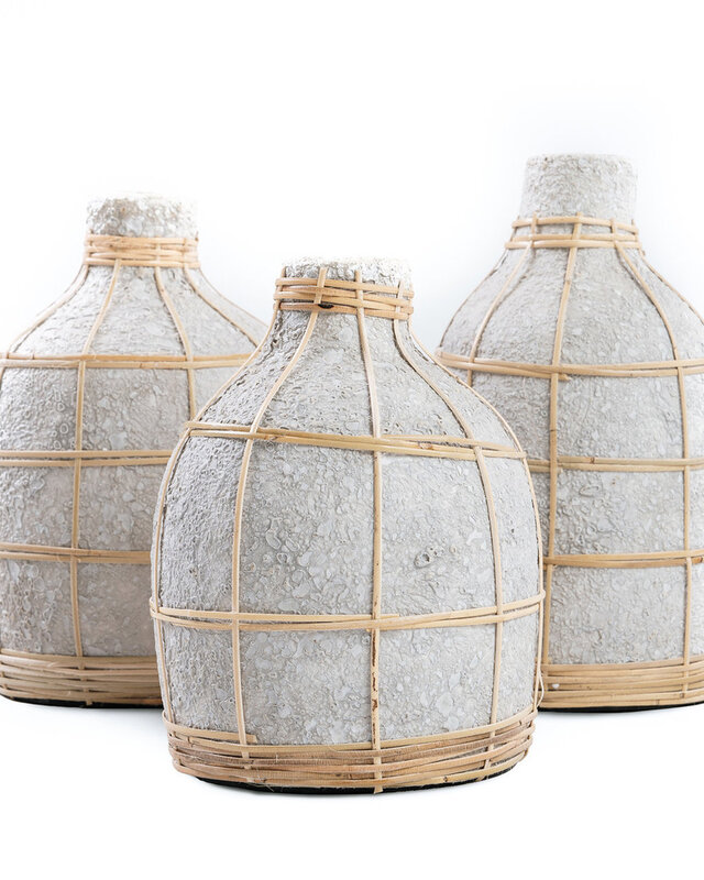 Bazar Bizar De Whoopy Vaas - Beton Natuurlijk - M