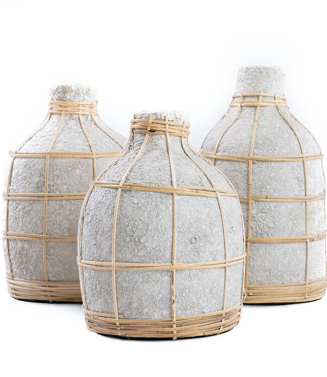 Bazar Bizar De Whoopy Vaas - Beton Natuurlijk - M