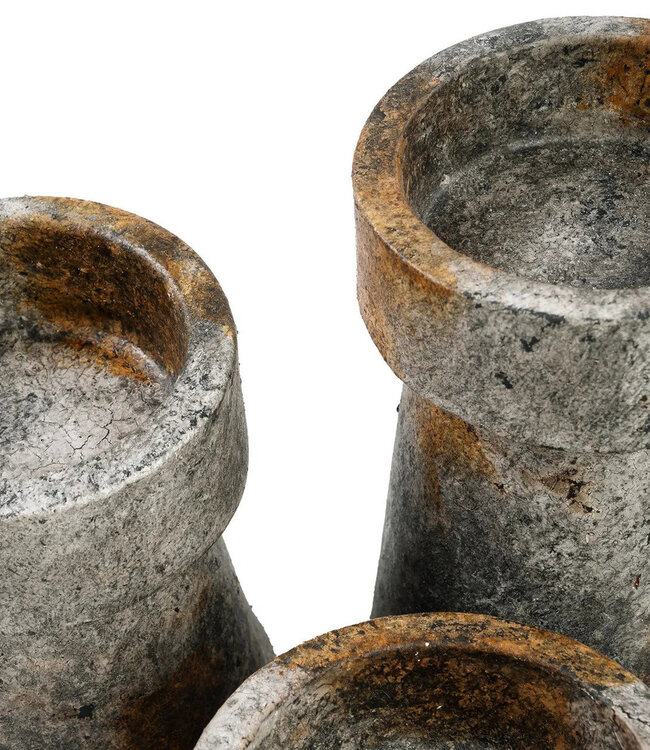 Bazar Bizar De Zigeuner Kaarsenhouder - Antiek Grijs - L