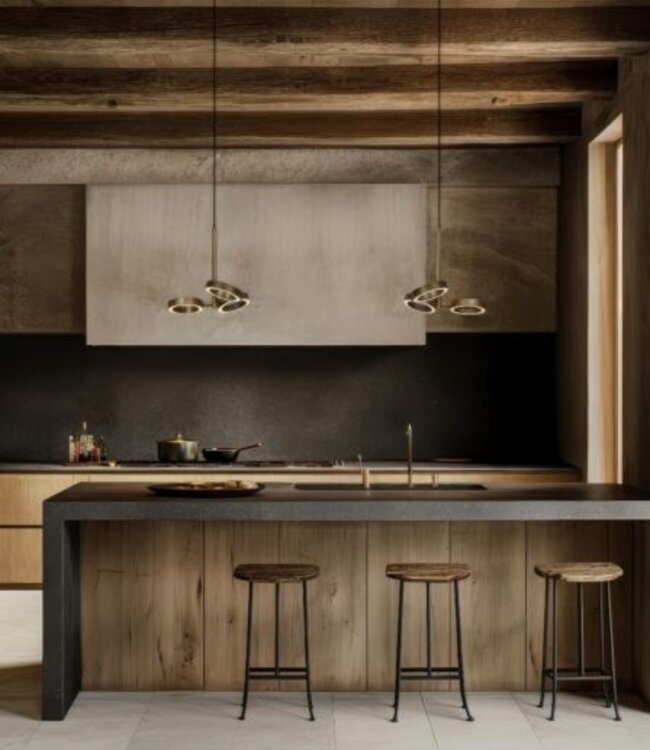 Frezoli Hanglamp Apriro 3 | Donker Messing | H250 cm