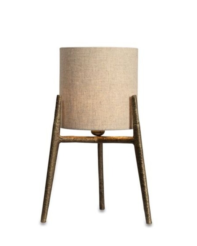 Frezoli Lagio Tafellamp | Donker Messing | H44 cm