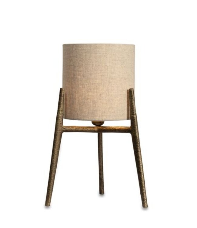 Frezoli Lagio Tafellamp | Donker Messing | H44 cm