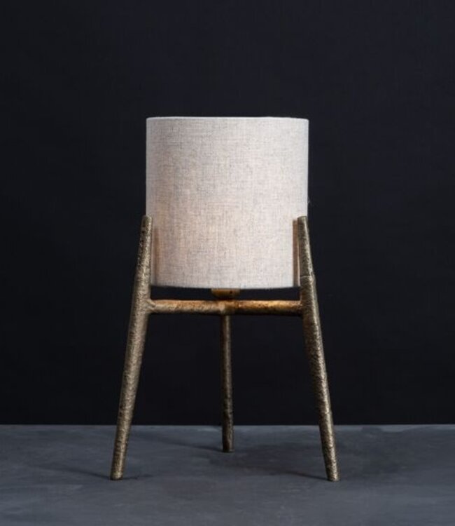 Frezoli Lagio Tafellamp | Donker Messing | H44 cm