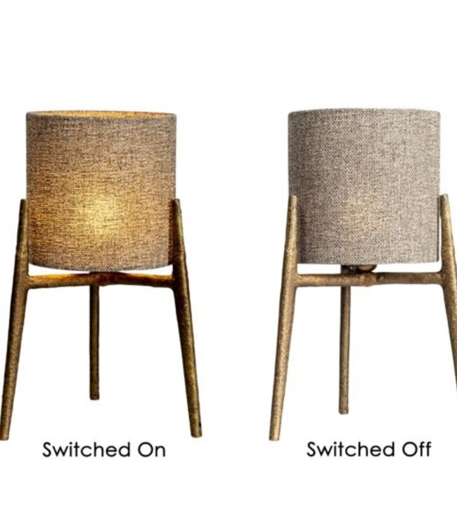 Frezoli Lagio Tafellamp | Donker Messing | H44 cm