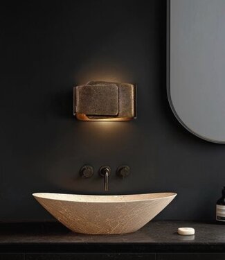 Frezoli Wandlamp Stoine | Donker Messing | Aluminium