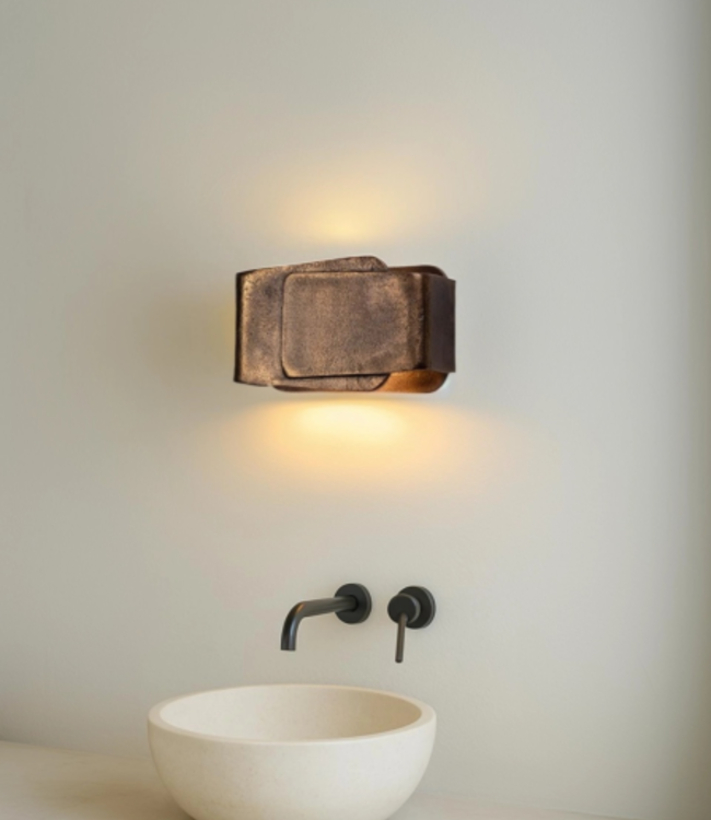 Frezoli Wandlamp Stoine | Donker Messing | Aluminium