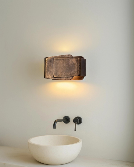 Frezoli Wandlamp Stoine | Donker Messing | Aluminium