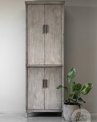 Be-Uniq 4-Deurs Kast | Patine Collection | H220xB75xD40 cm