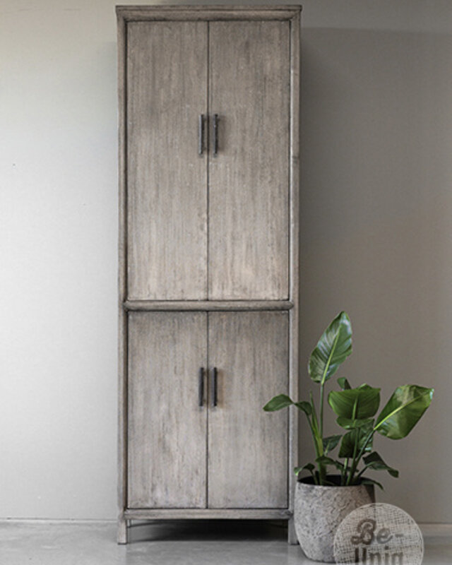 Be-Uniq 4-Deurs Kast | Patine Collection | H220xB75xD40 cm